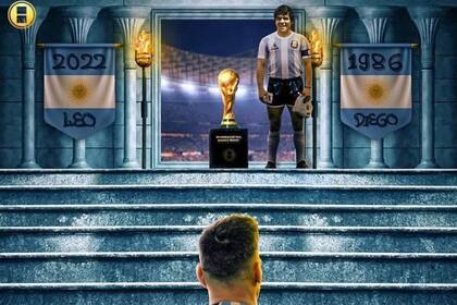 La imagen que compartió Novak Djokovic para honrar a Lionel Messi por ganar el Mundial de Qatar