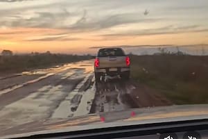 La imagen que compartió Santiago Ballesteros de un camino en el partido de Bolivar