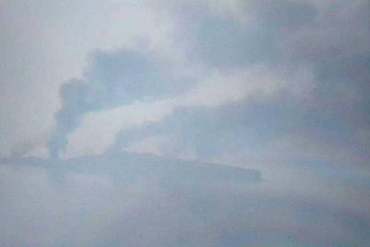 La imagen que difundió Ucrania para celebrar la retirada rusa de la Isla de las Serpientes