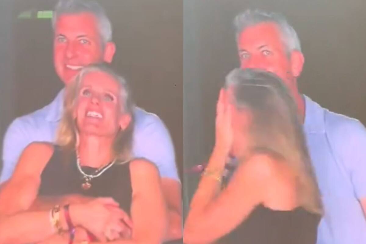 La imagen que dio vuelta al mundo en la que se ven, e intentan no ser vistos, Kristin Cabot y Andy Byron