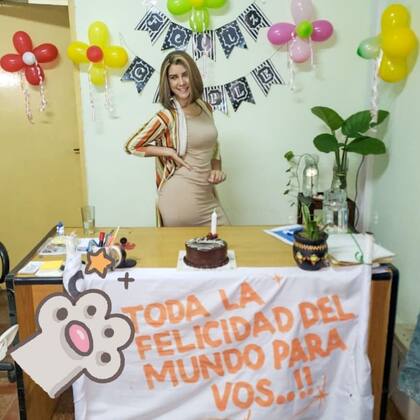 La imagen que publicó en su Facebook la protagonista de la historia, en el festejo de su cumpleaños