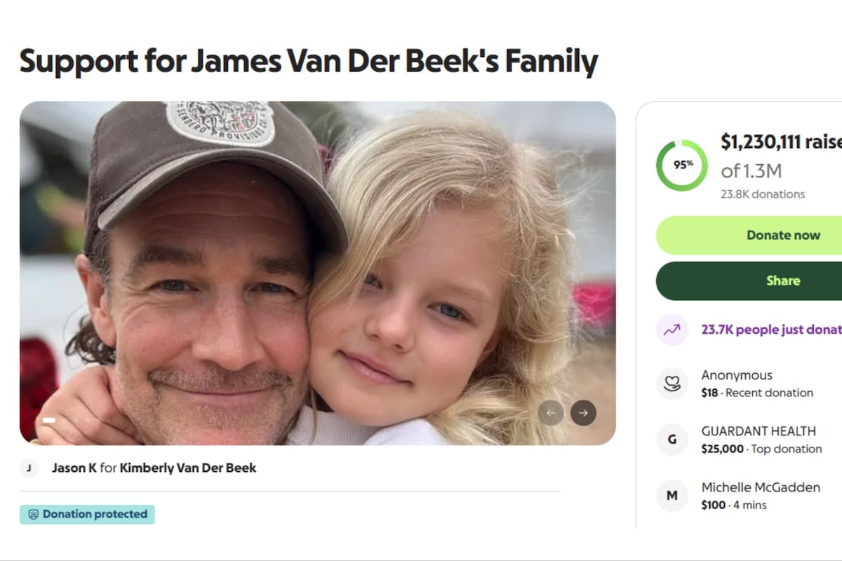 La impactante colecta tras la muerte de James Van Der Beek