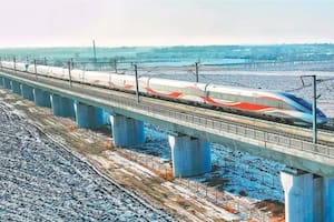 La impactante construcción ferroviaria que se desplaza a 350 kilómetros por hora