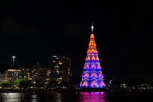 La impactante estructura carioca de 80 metros se ilumina todos los días a las 19