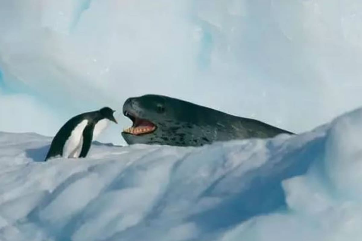 La incansable persecución de una foca leopardo a un pingüino