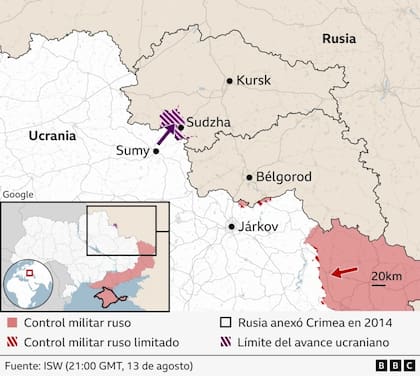 La incursión ucraniana en territorio ruso