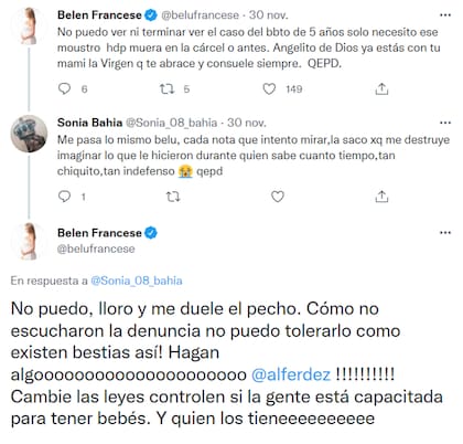 La indignación de Belen Francese por el asesinato de Lucio