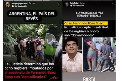 La indignación de la China y Lali en redes sociales (Captura Instagram)