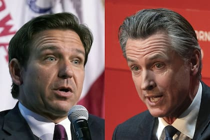 La indirecta de Ron DeSantis, gobernador de Florida, a su par de California, Gavin Newsom (AP Foto)