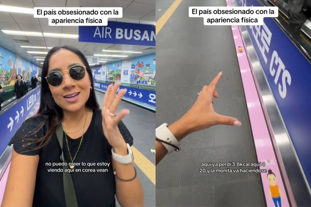 La influencer mexicana Teté compartió el método para incentivar a las personas a caminar en Corea del Sur (Fuente: TikTok / Pasaportete)