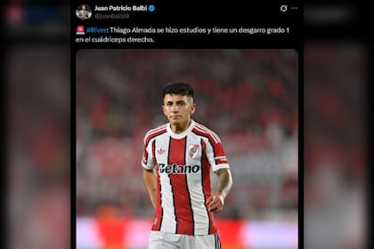 La información fue dada a conocer por el periodista Juan Balbi, quien siguió la evolución del mediocampista tras el encuentro