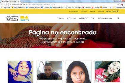 La información ya no está disponible en el sitio oficial del Gobierno de la ciudad