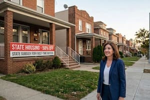 Hochul ordenó construir casas accesibles a casi la mitad del costo habitual en Nueva York