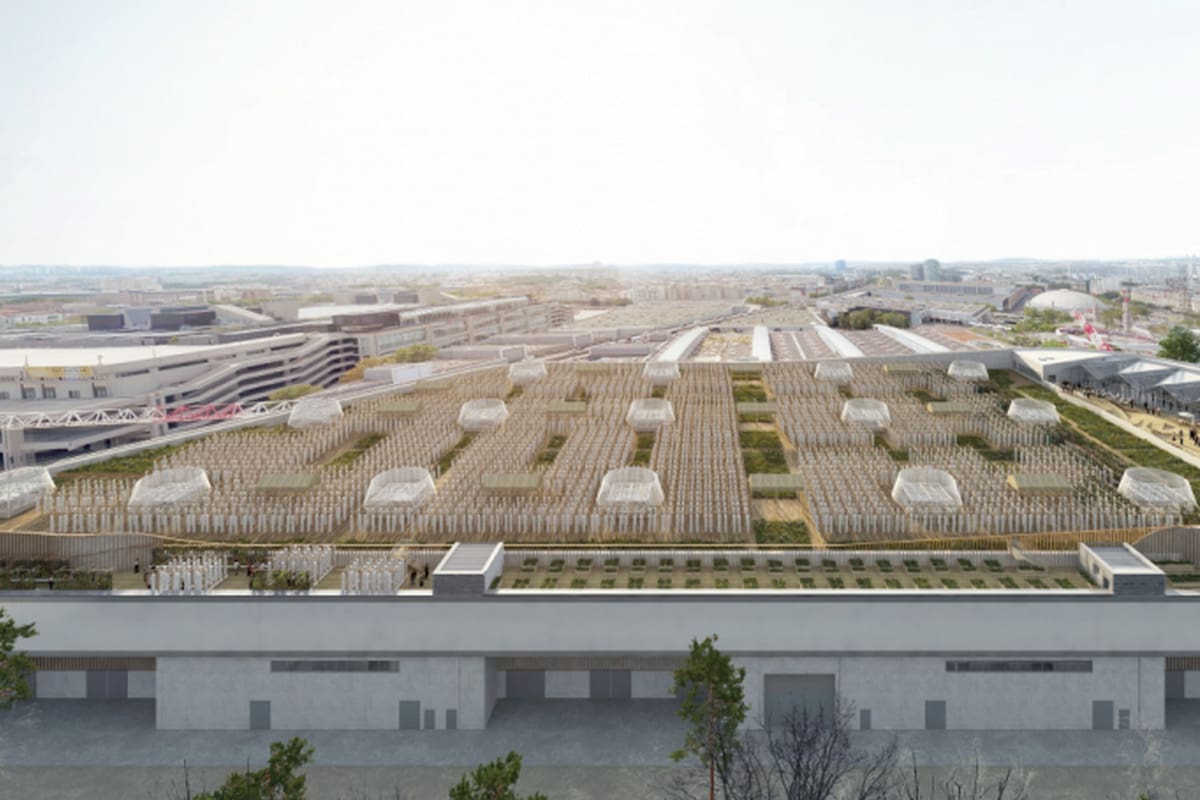 La iniciativa utiliza 14 mil metros cuadrados disponibles en el techo de un centro de exposiciones en París y prevé producir 1000 kilos diarios de verduras y frutas en 2020