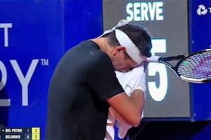 La inocultable emoción de Del Potro durante el partido ante Delbonis