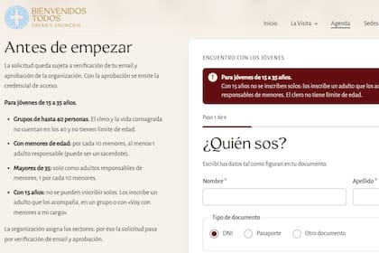 La inscripción se realiza a través de la web oficial de la visita del Papa