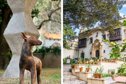 La instalación de esculturas “Los Guardianes” se exhibe en el patio del Museo Fernández Blanco. Obra de Desirée de Ridder y Grupo Charco, obtuvo la 2da mención al paisajismo en Casa FOA