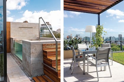 La instalación de la terraza verde obligó a elevar el nivel del quincho unos 20 cm.