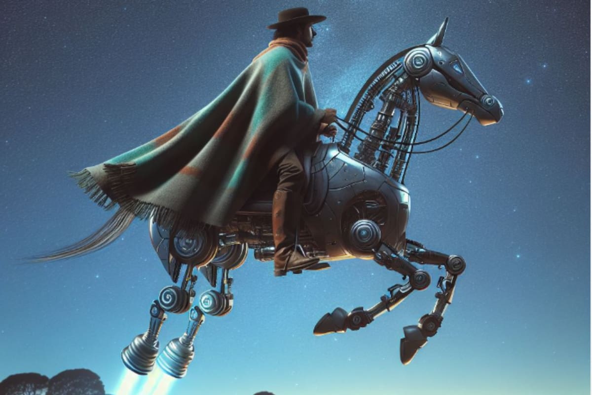 La inteligencia artificial imagina como se vería un gaucho del siglo XXII