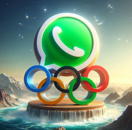 La inteligencia artificial puede servir para generar un logo alternativo a Whatsapp que incluya al de los Juegos Olímpicos