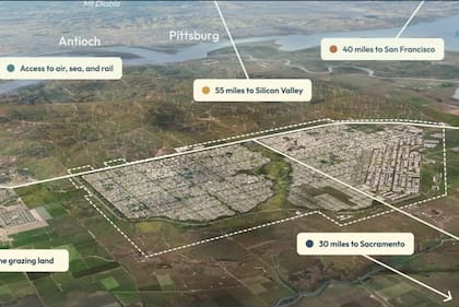 La intención es construir la ciudad en el condado de Solano, en el corazón del norte de California