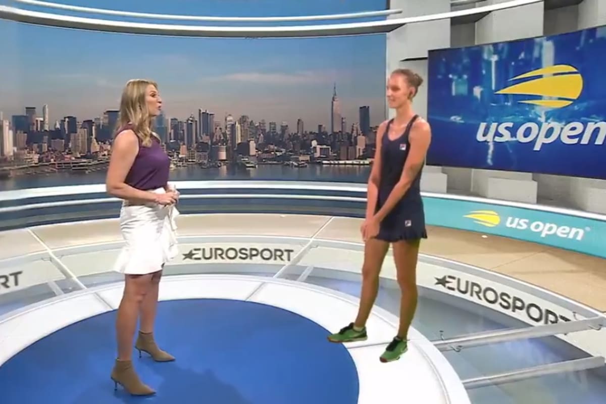 La interacción a traves de la tecnología entre Barbara Schett-Eagle y la tenista Pliskova