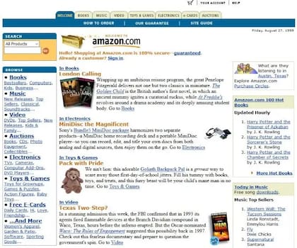 La interfaz de Amazon.com ha tenido varias iteraciones, y Maren Costa fue una parte importante en el proceso de refinamiento