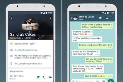 La interfaz de Whatsapp para Empresas es muy parecida a la convencional, y permite que las empresas tengan otro canal de diálogo con sus clientes