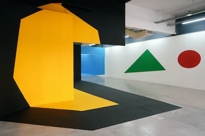 La intervención de Georges Rousse en Arte x Arte, vista de costado