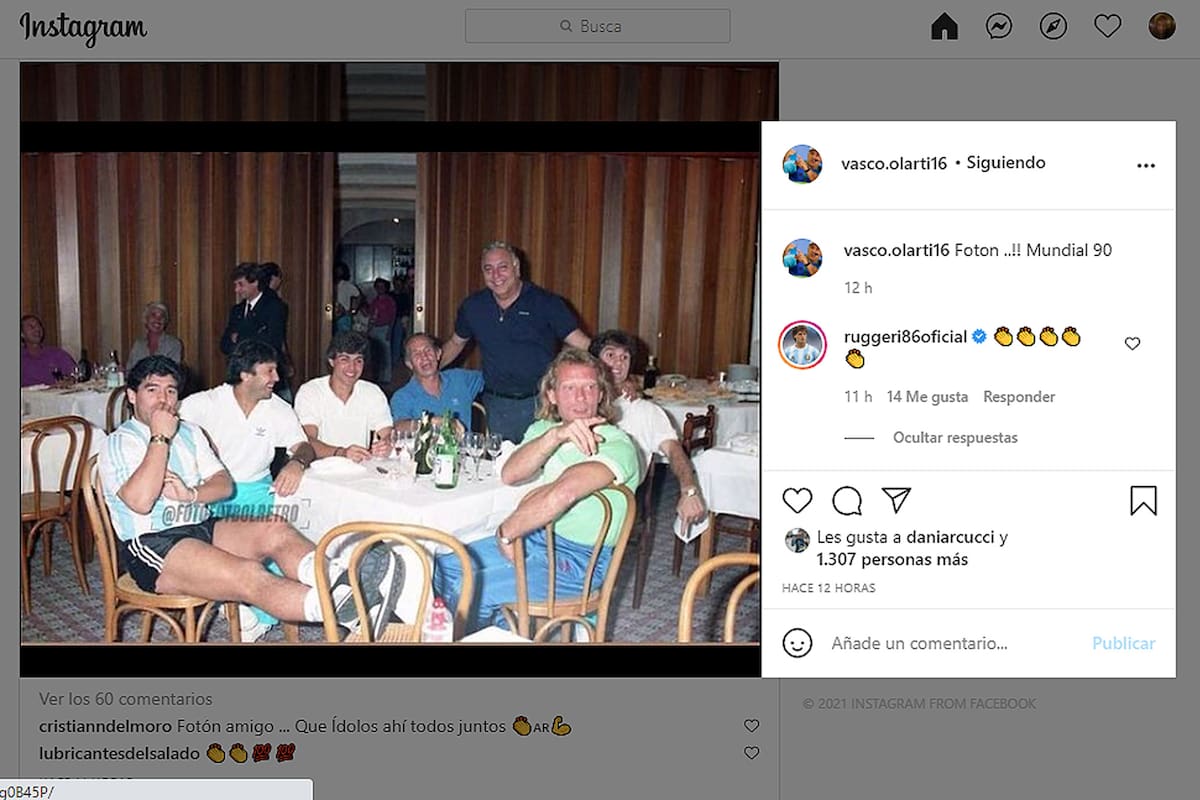 La intimidad del seleccionado argentino en Turín, en la previa del partido contra Brasil en Italia 90