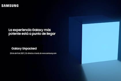 La invitación a la prensa enviada por Samsung para su nuevo evento Unpacked