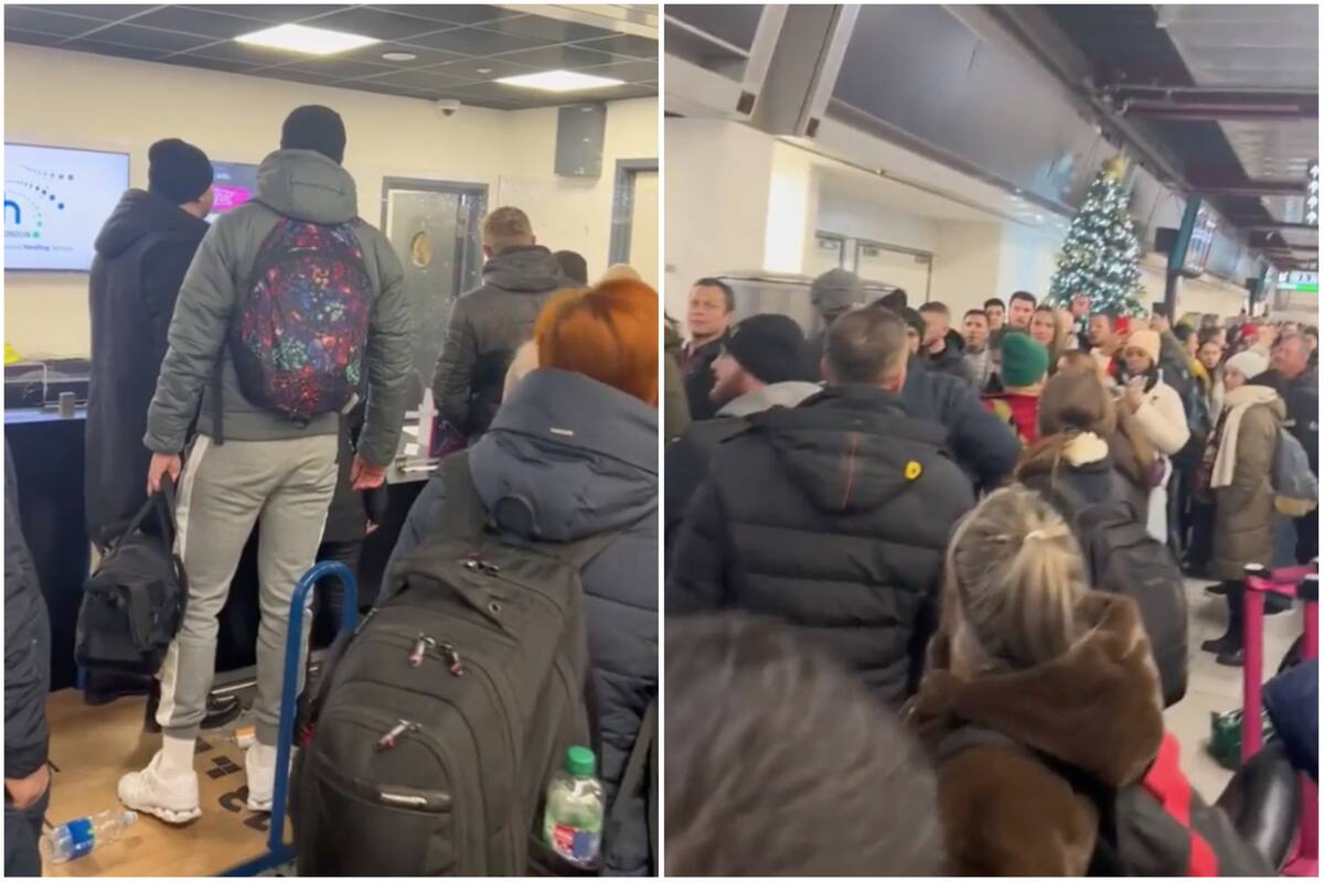 La ira de los pasajeros en un aeropuerto en Reino Unido desató un caos