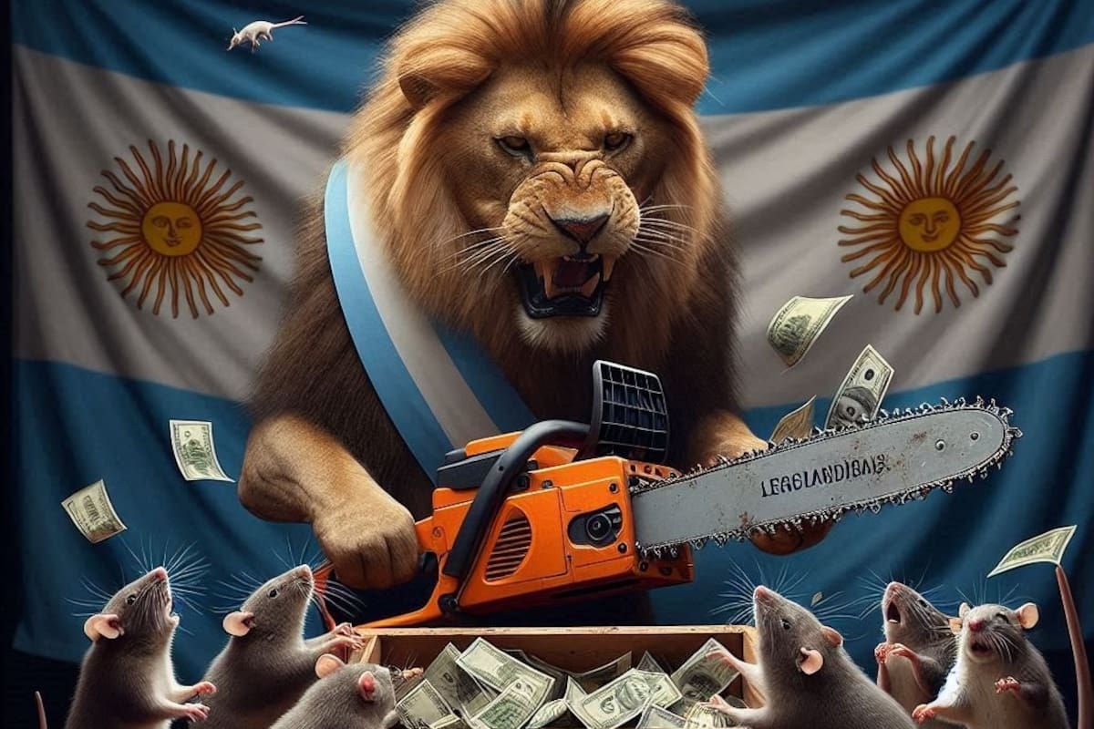 La irónica ilustración que compartió el Presidente en su cuenta de X.