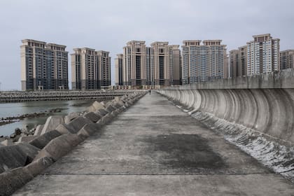 La isla Haihua, un conjunto de islotes artificiales en el mar de la China Meridional