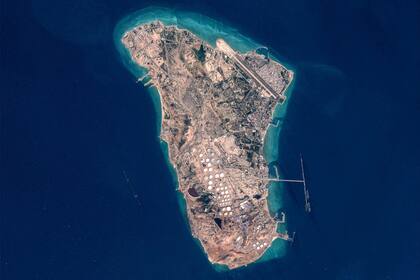La isla iraní de Kharg, clave para el control del estrecho de Ormuz.
