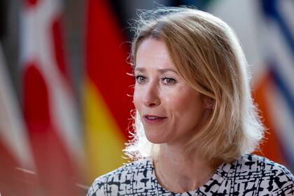 La jefa de política exterior de la Unión Europea, Kaja Kallas, en una cumbre de ministros de Exteriores de la UE en Bruselas, el martes 15 de julio de 2025