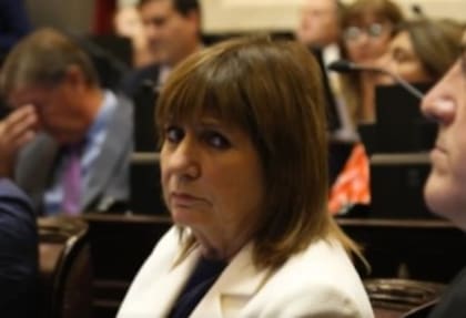 La jefa del bloque de senadores de La Libertad Avanza, Patricia Bullrich