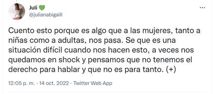 La joven alertó a las autoridades del tren.