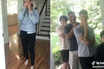 La joven au pair recibió una sorpresa por parte de sus seres queridos