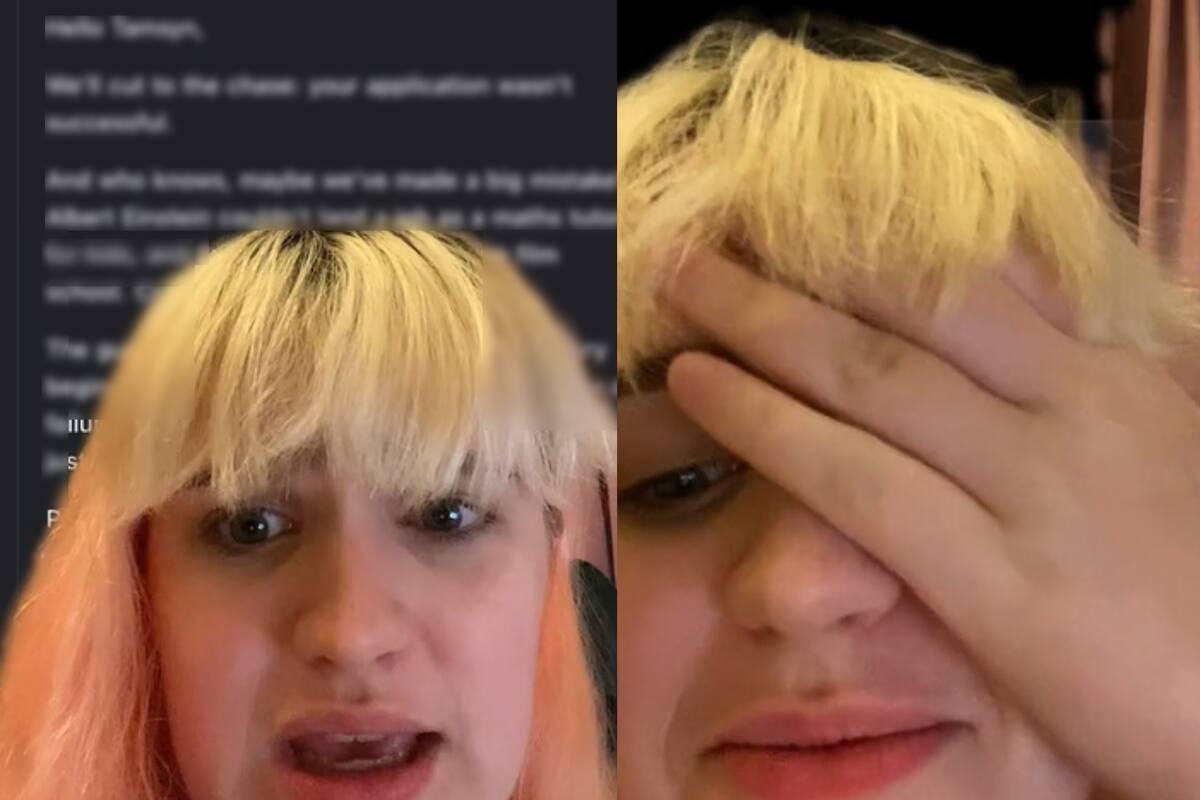 La joven compartió el particular mail de rechazo que recibió