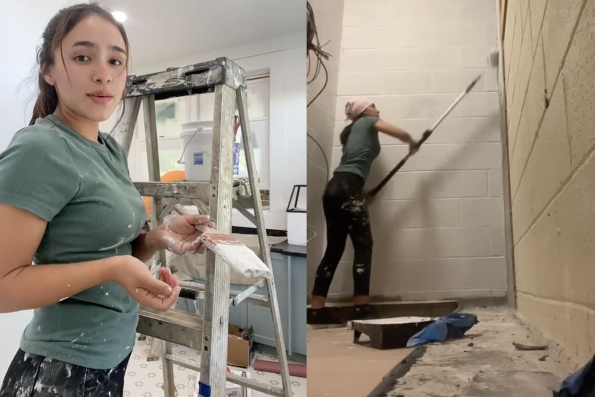 La joven de 19 años pinta casas seis días a la semana en EE.UU.