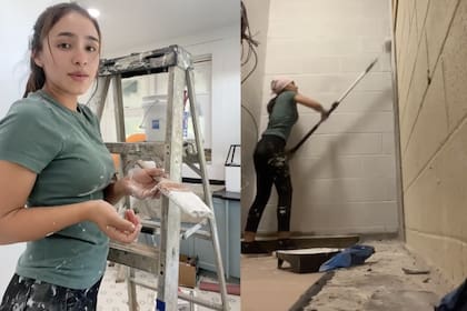 La joven de 19 años pinta casas seis días a la semana en EE.UU.