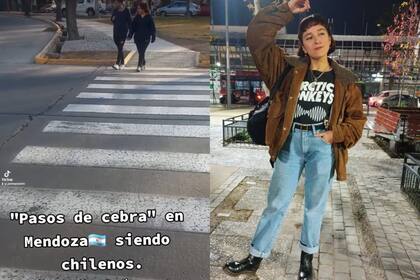 La joven, de Chile, visitó Mendoza y se percató de algo que la indignó