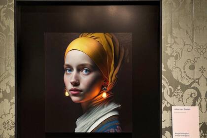 La joven de la perla digitalizada (Foto Instagram @julian_ai_art)
