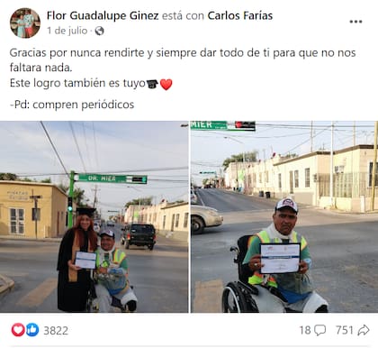 La joven dedicó su triunfo a su papá