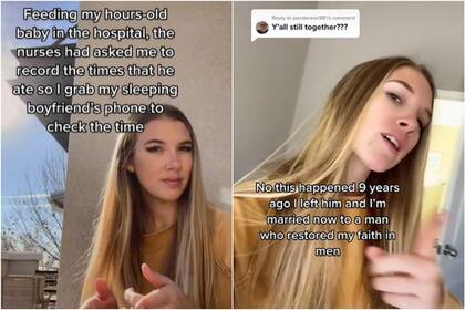 La joven descubrió por casualidad la infidelidad de su novio (Crédito: TikTok/@aubrecita)