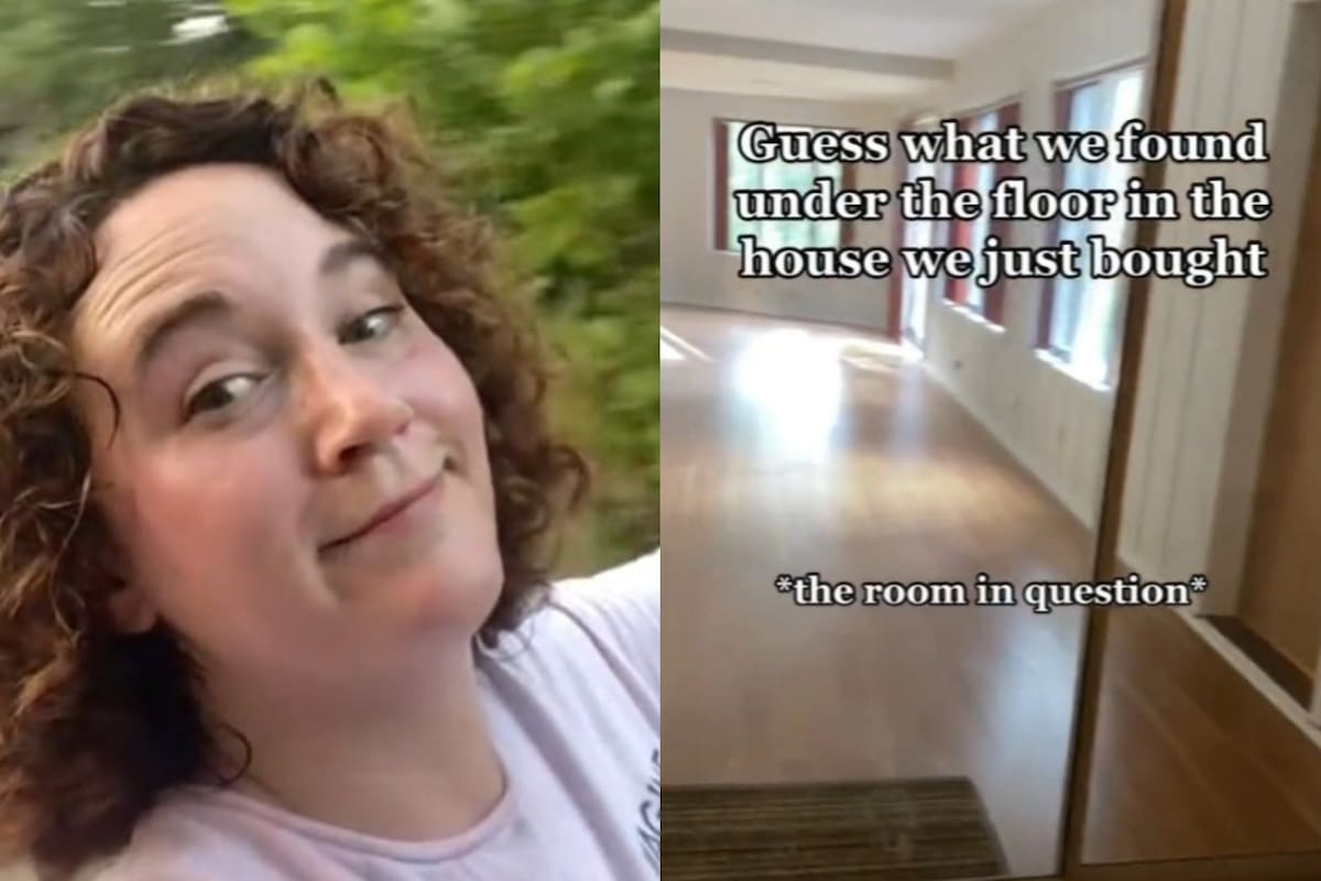 La joven descubrió una pileta cubierta y un hidromasaje debajo del piso en la casa que compró