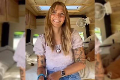 La joven dio un recorrido por la casa que construyó dentro de una furgoneta, para vivir en San Diego, California