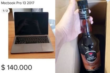 La joven estudiante de diseño de Cipoletti gastó en la compra de la computadora sus ahorros de todo un año y recibió a cambio una caja con una bebida alcohólica