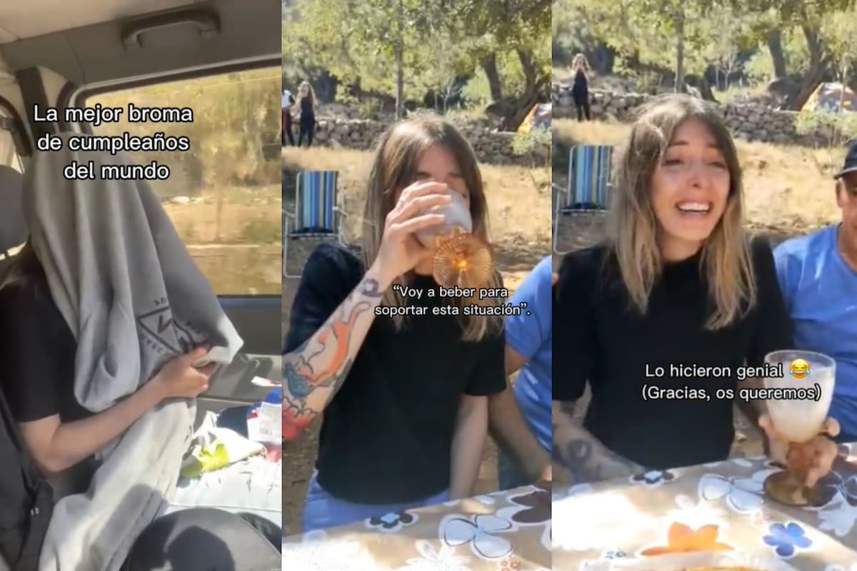 La joven fue engañada por sus amigos en el día de su cumpleaños (Captura video)